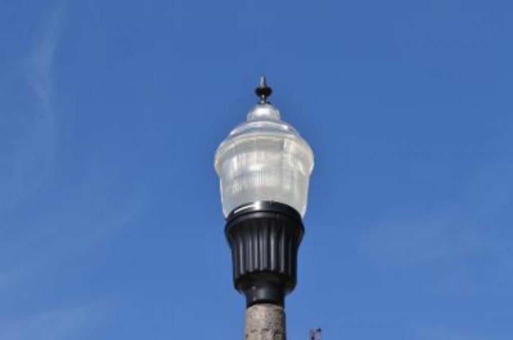 LED Glass Acorn Post Top